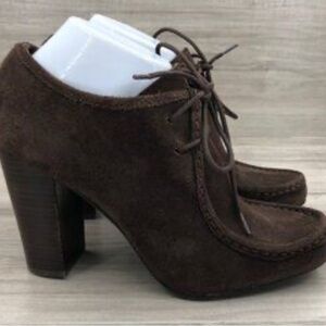 Ralph Lauren Brown Suede Heeled Boots